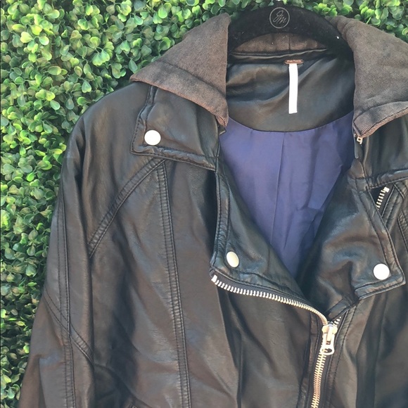 FreePeople Leather Hooded Moro Jacket - Picture 2 of 5
